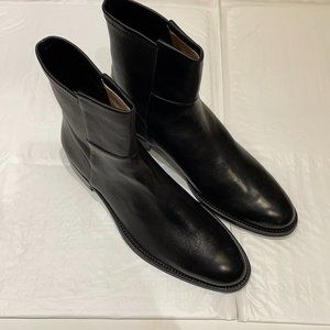 Stuart Weitzman Womens Black Leather Block Heel Ankle Chelsea Boots Size 10.5